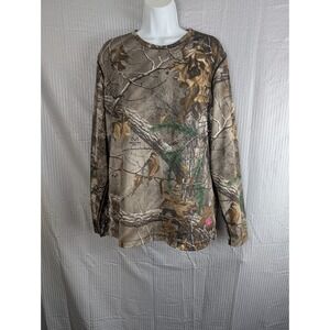 Game Winner Womens 2XL‎ Realtree Xtra Camo Long Sleeve Shirt Hunting Pink Logo
